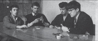 John Loker, Norman Stevens, David Oxtoby and David Hockney.